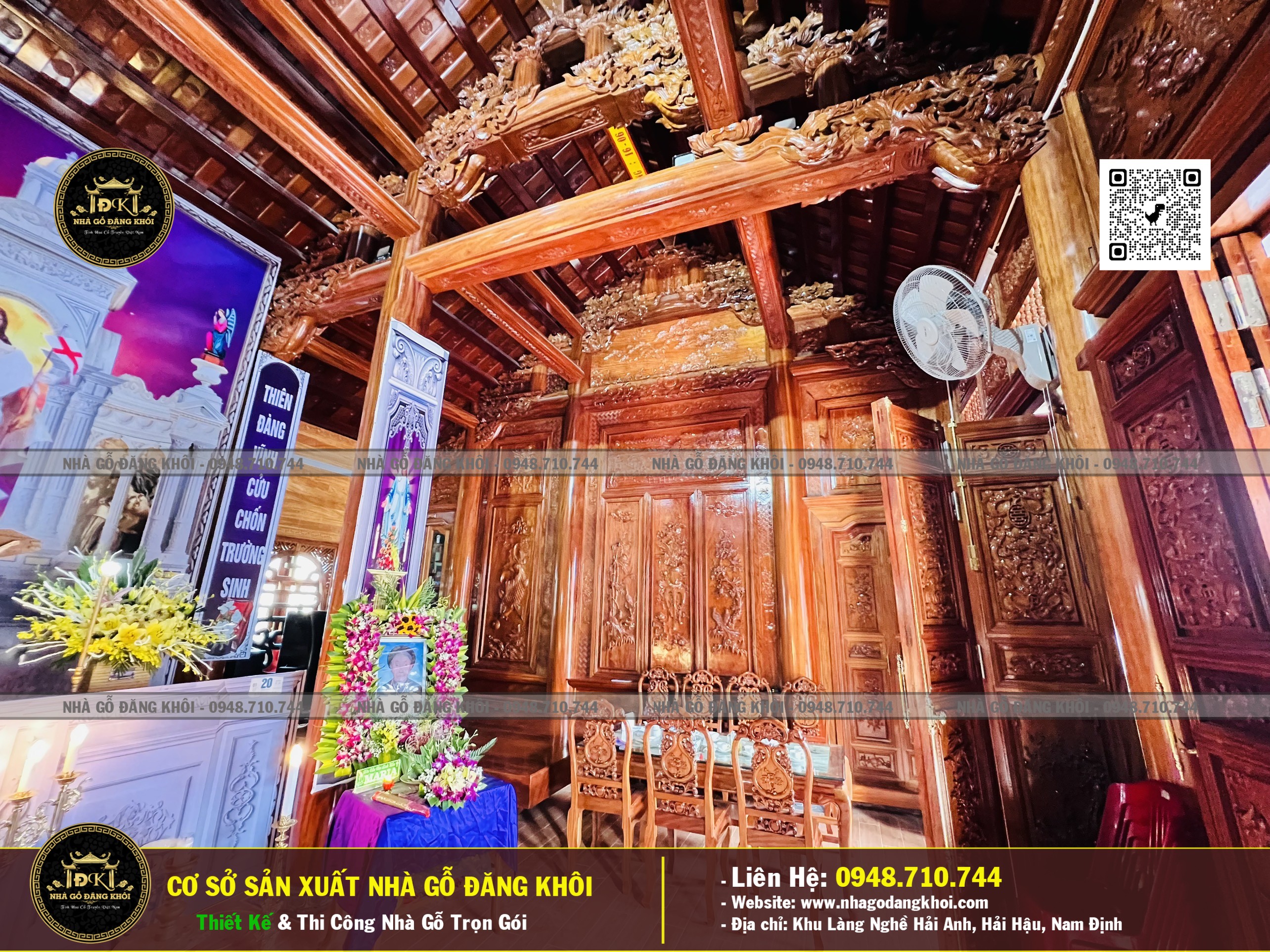 Nội Thất Nhà Gỗ 5 Gian Lim Nam Phi - Nhà Gỗ Đăng Khôi