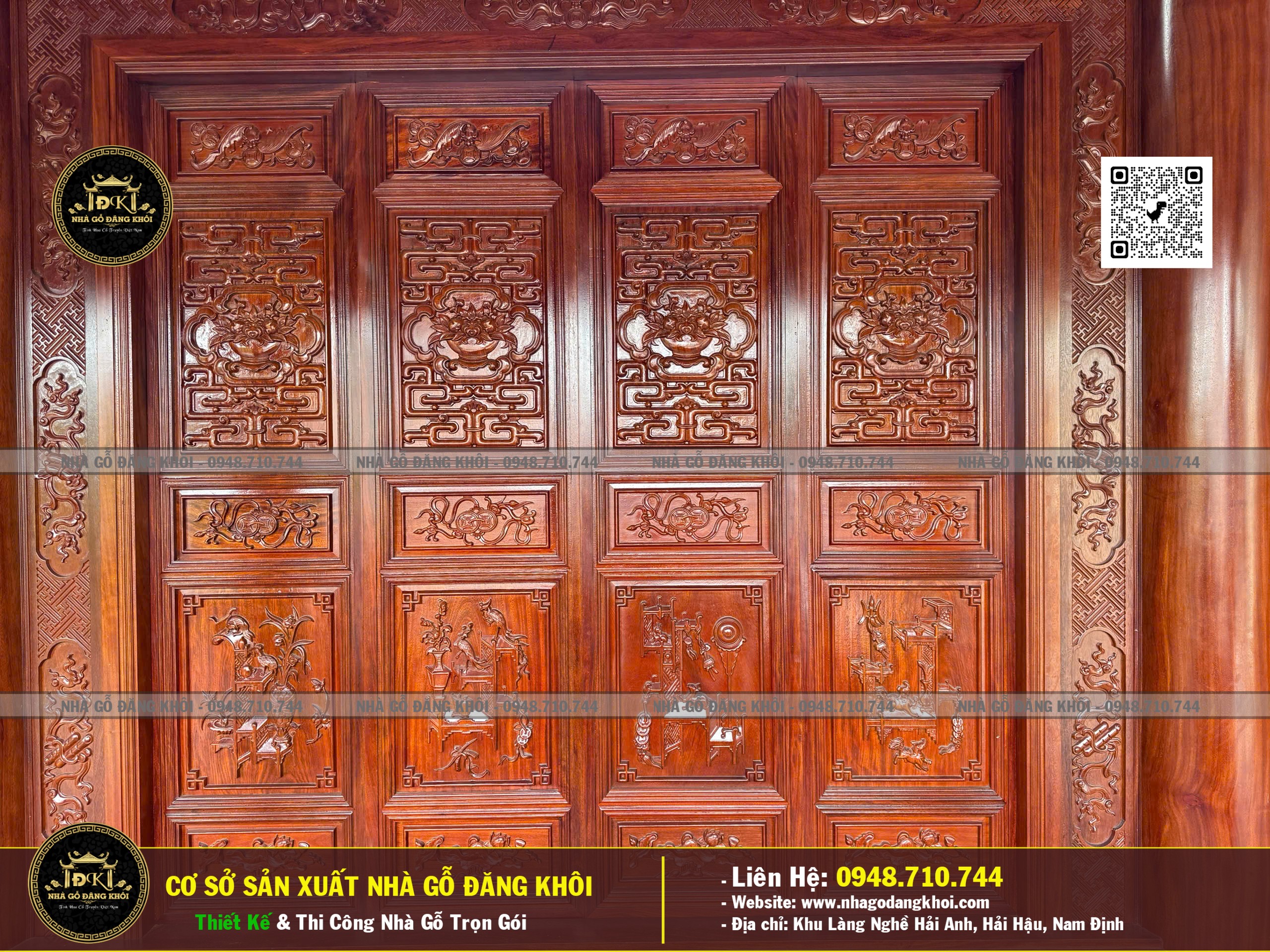 Ảnh Nhà Gỗ 3 Gian 1 Hậu Cung ,Từ Đường Họ Phan Làng Nguyễn Thái Bình 5