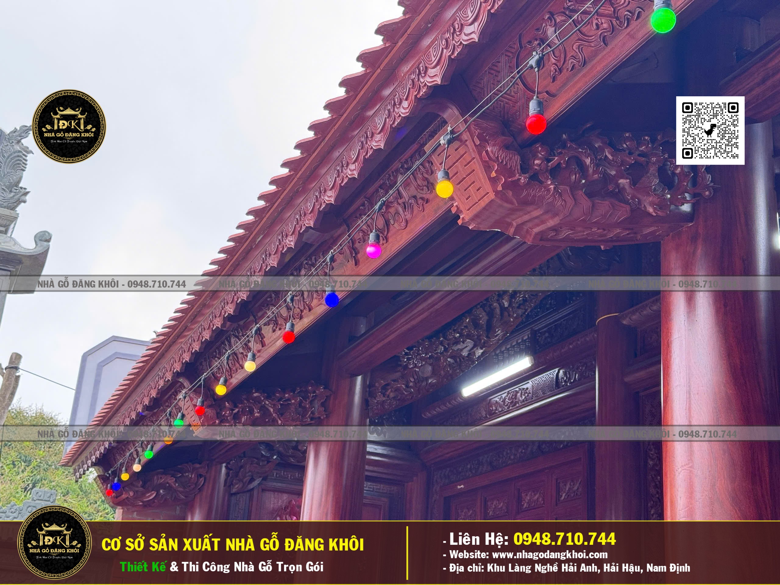 Ảnh Nhà Gỗ 3 Gian 1 Hậu Cung ,Từ Đường Họ Phan Làng Nguyễn Thái Bình 3