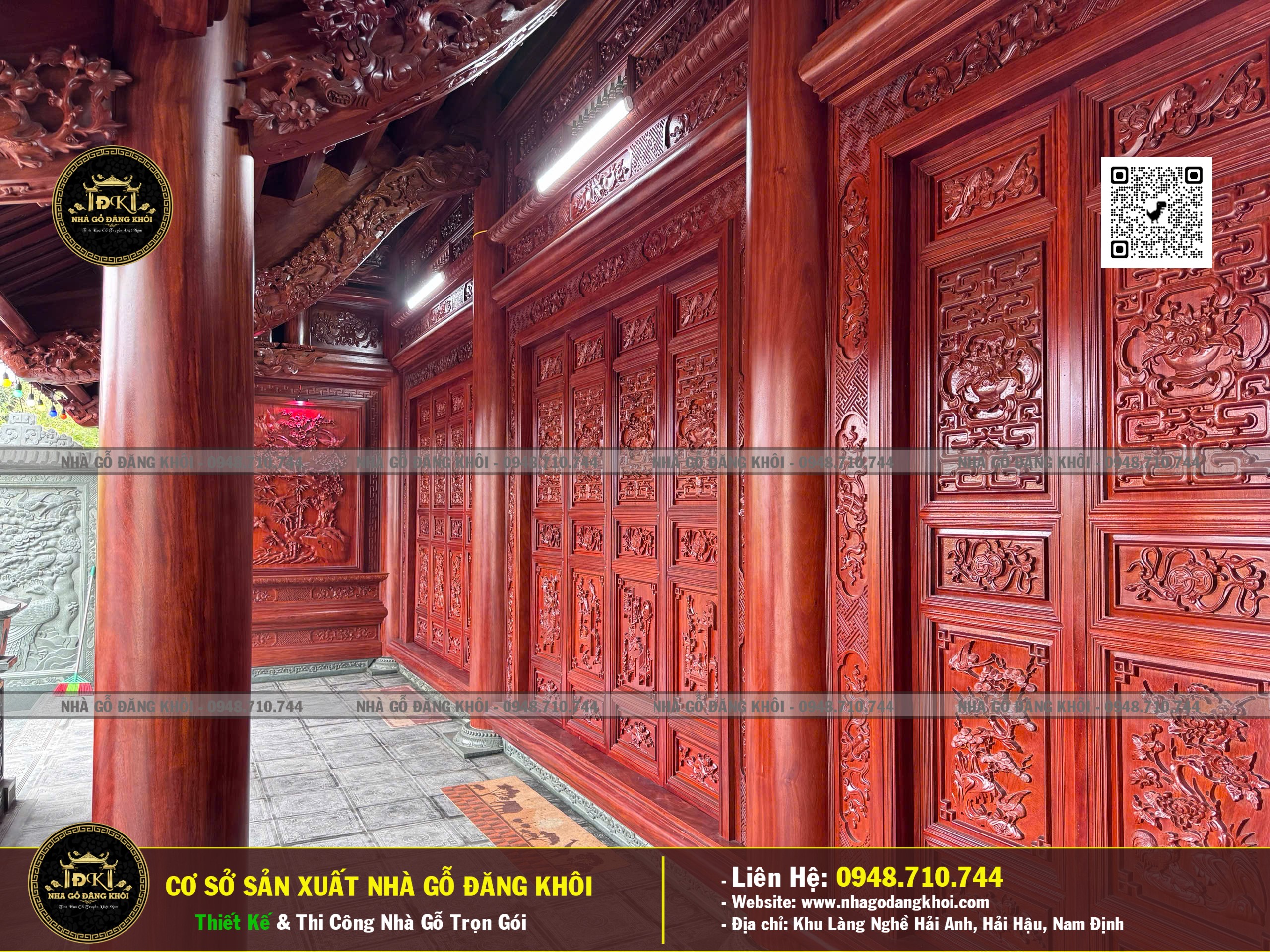 Ảnh Nhà Gỗ 3 Gian 1 Hậu Cung ,Từ Đường Họ Phan Làng Nguyễn Thái Bình 4