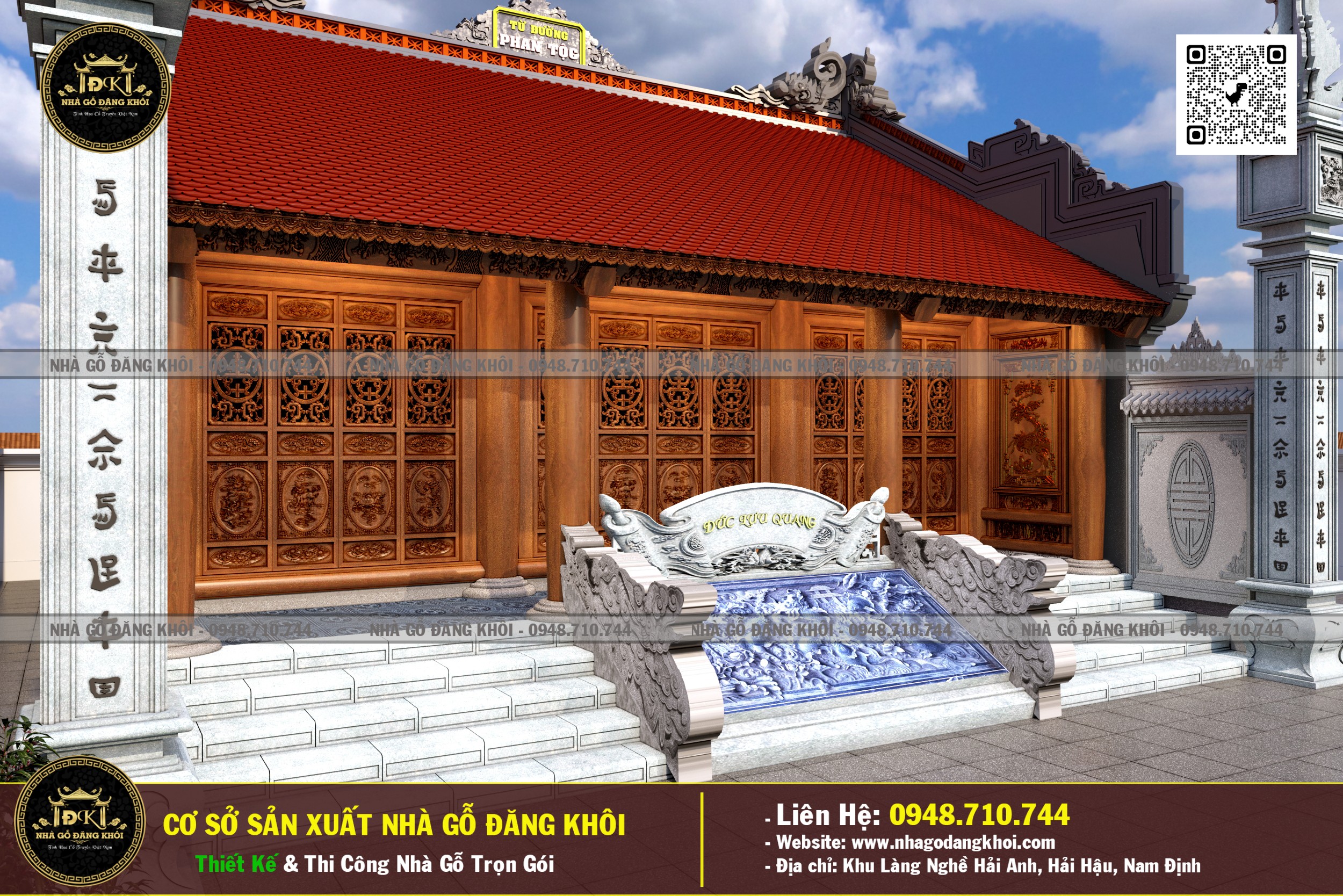 Ảnh Nhà Gỗ 3 Gian Lim Nam Phi - Nhà Gỗ Đăng Khôi 4