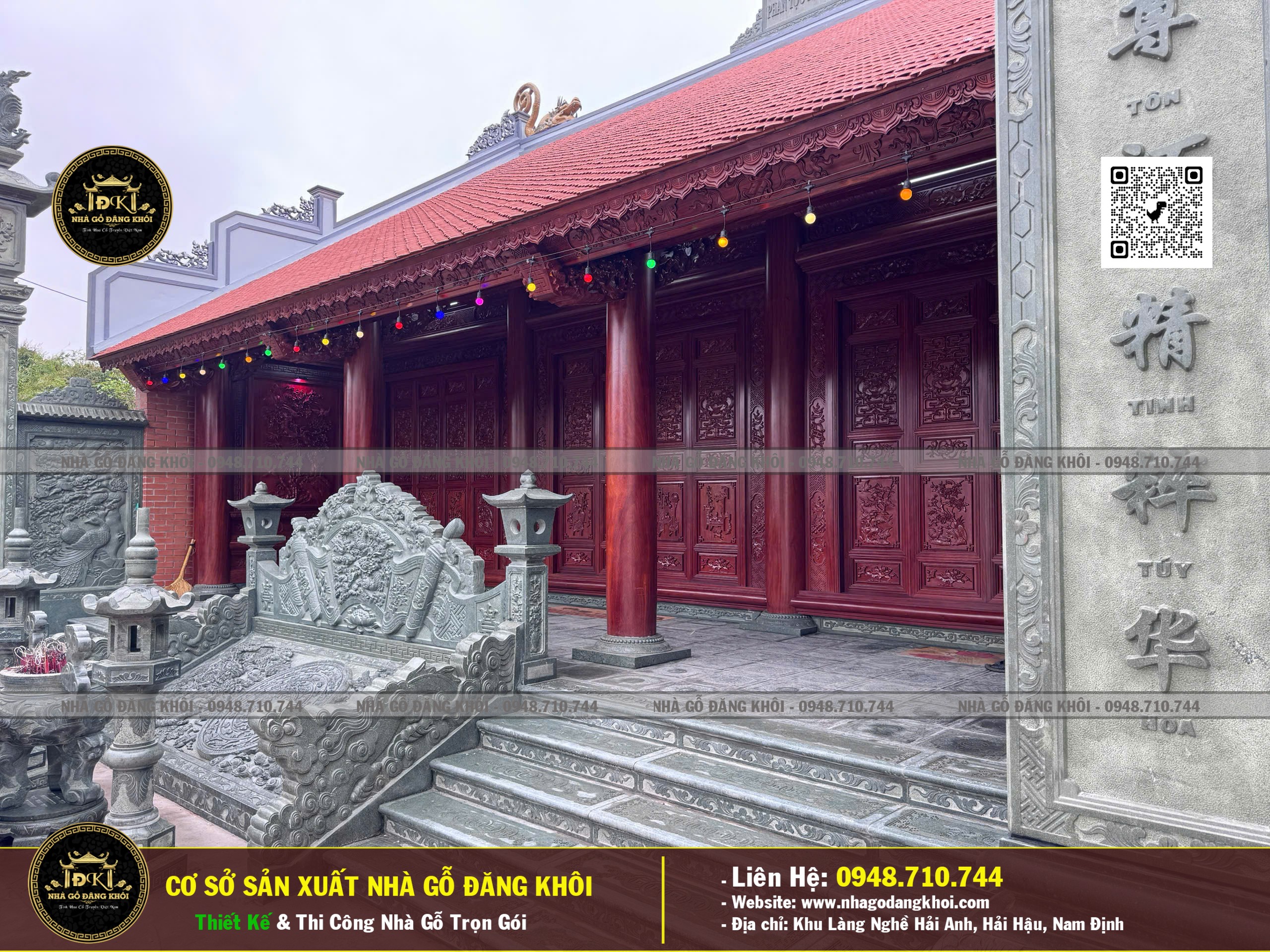 Ảnh Nhà Gỗ 3 Gian 1 Hậu Cung ,Từ Đường Họ Phan Làng Nguyễn Thái Bình 2