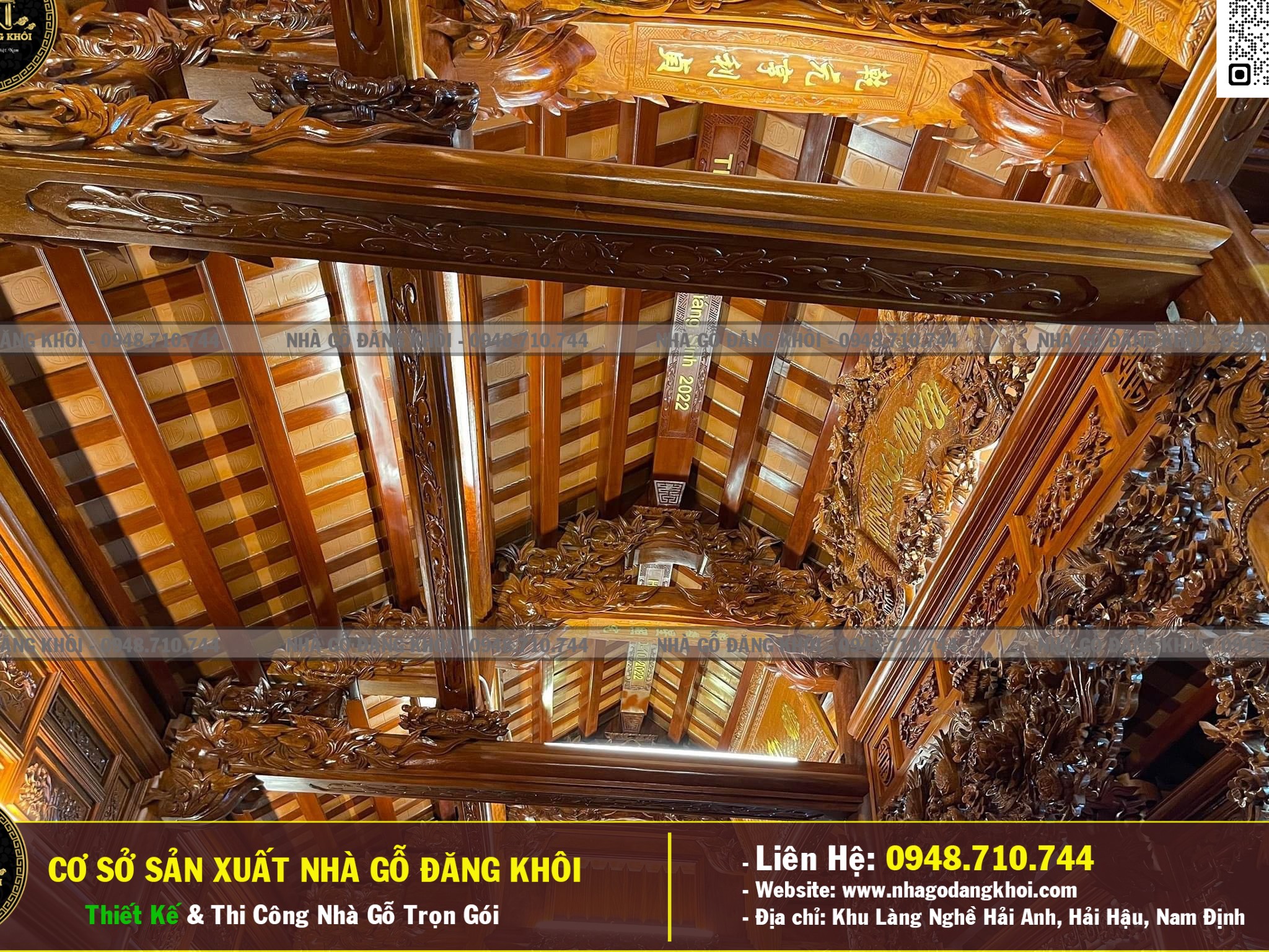 Ảnh Nội Thất Nhà Gỗ 5 Gian Lim Nam Phi Nam Định - Nhà Gỗ Đăng Khôi 4