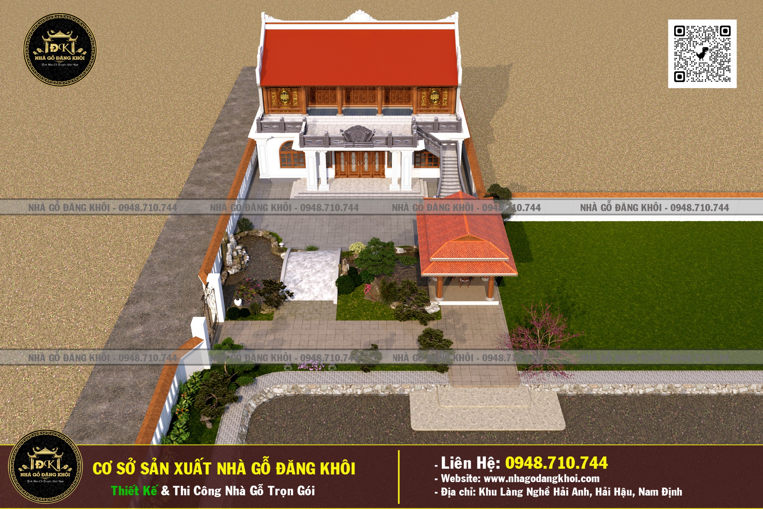 Ảnh Nhà Gỗ 5 Gian 2 Tầng Căm Xe Lào - Nhà Gỗ Đăng Khôi! 3