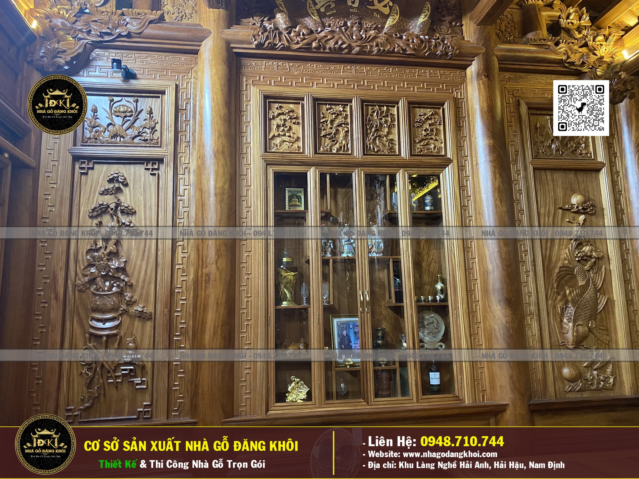 Ảnh Nội Thất Nhà Gỗ 3 Gian Lim Nam Phi - Nhà Gỗ Đăng Khôi 3