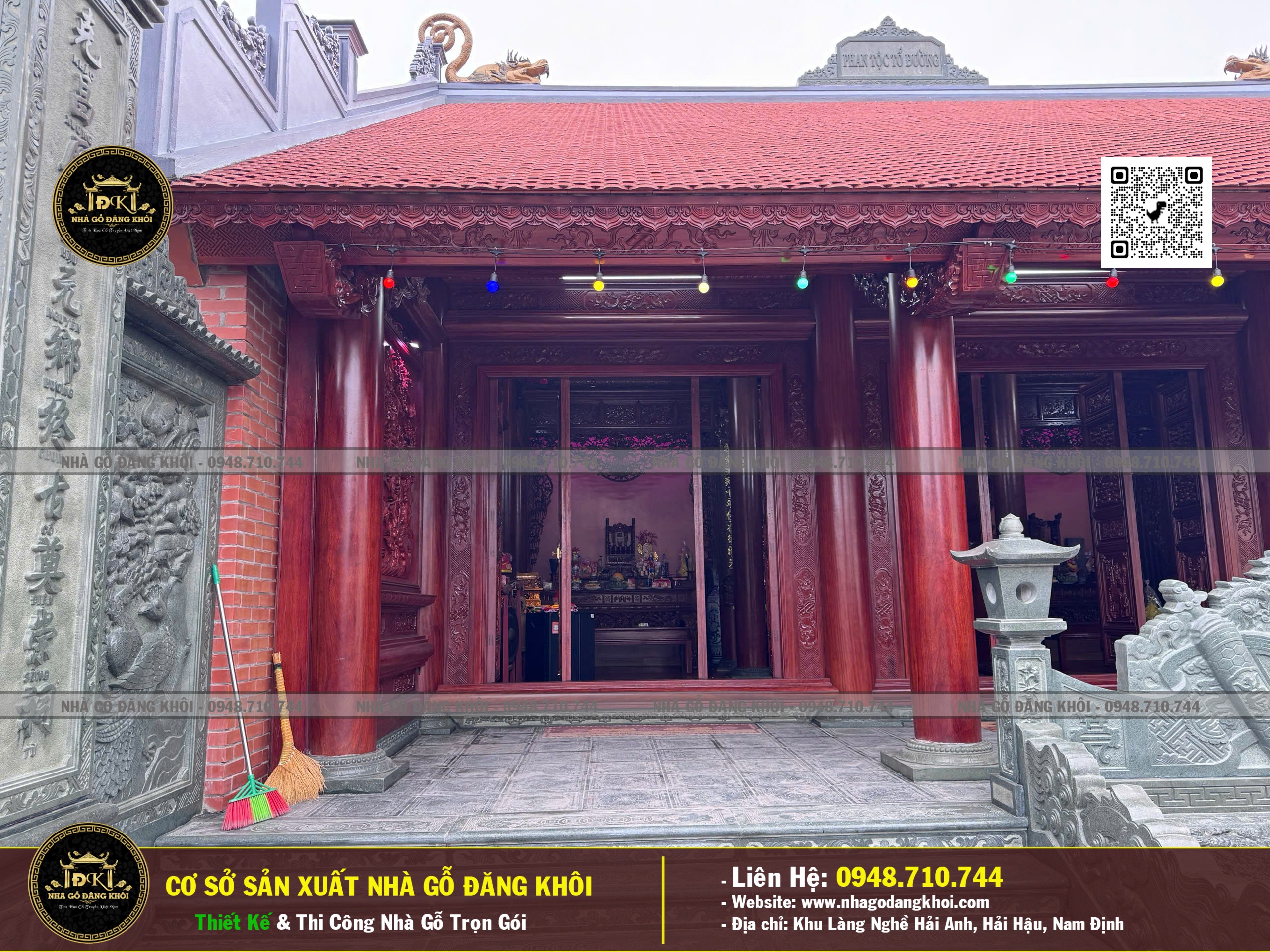 Ảnh Nhà Gỗ 3 Gian 1 Hậu Cung ,Từ Đường Họ Phan Làng Nguyễn Thái Bình 8