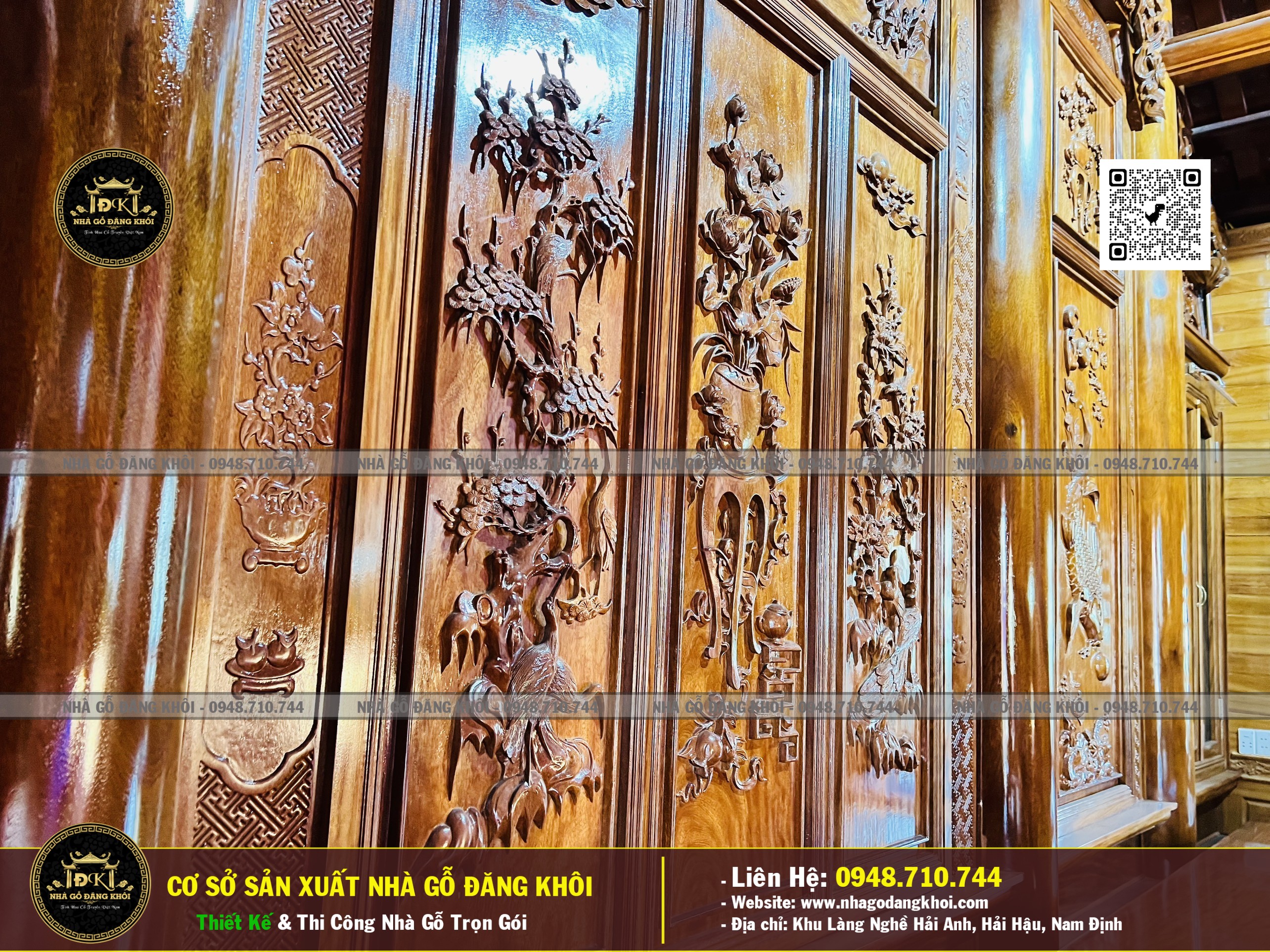 Ảnh Nội Thất Nhà Gỗ 5 Gian Lim Nam Phi - Nhà Gỗ Đăng Khôi 1