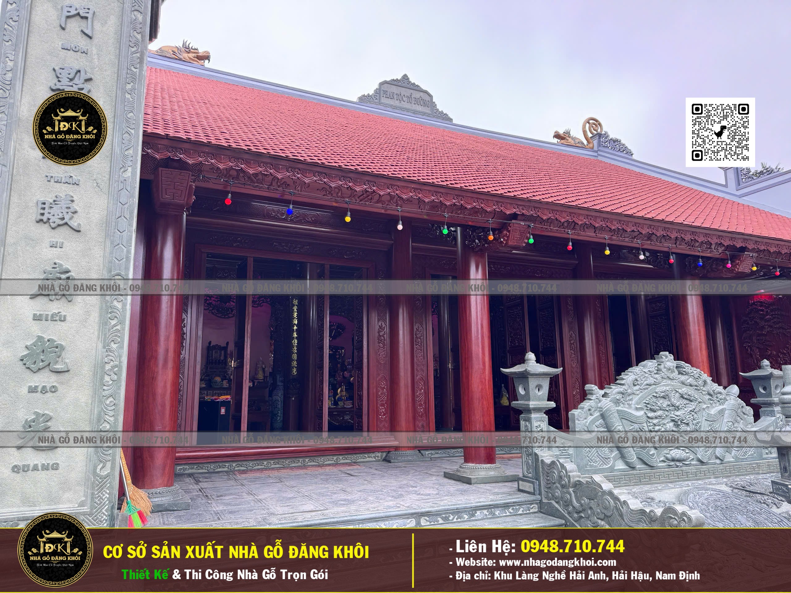 Ảnh Nhà Gỗ 3 Gian 1 Hậu Cung ,Từ Đường Họ Phan Làng Nguyễn Thái Bình 7