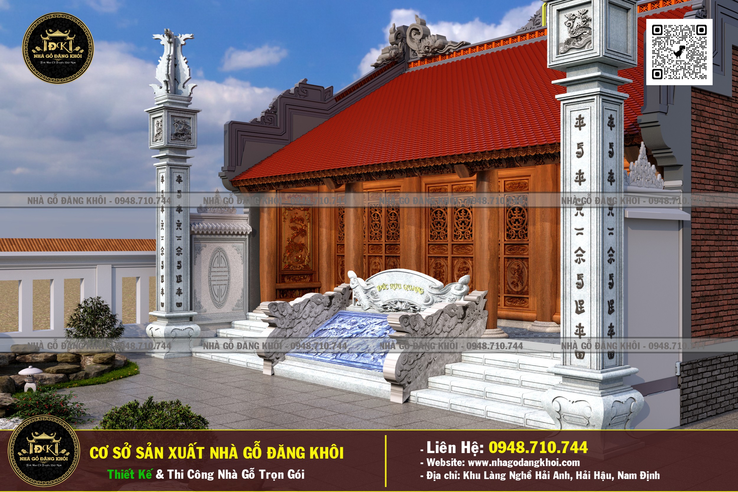 Ảnh Nhà Gỗ 3 Gian Lim Nam Phi - Nhà Gỗ Đăng Khôi 3