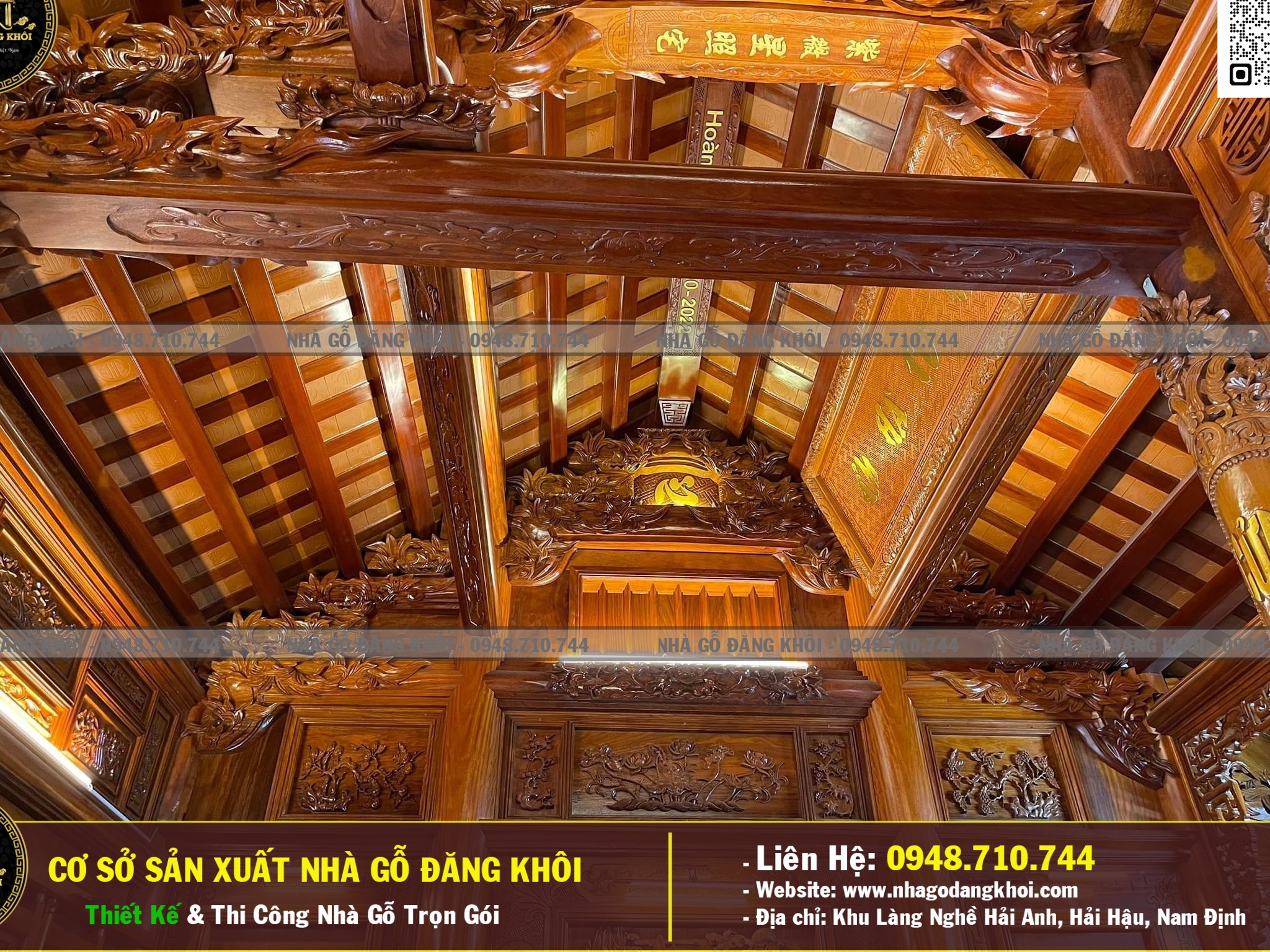 Ảnh Nội Thất Nhà Gỗ 5 Gian Lim Nam Phi Nam Định - Nhà Gỗ Đăng Khôi 5