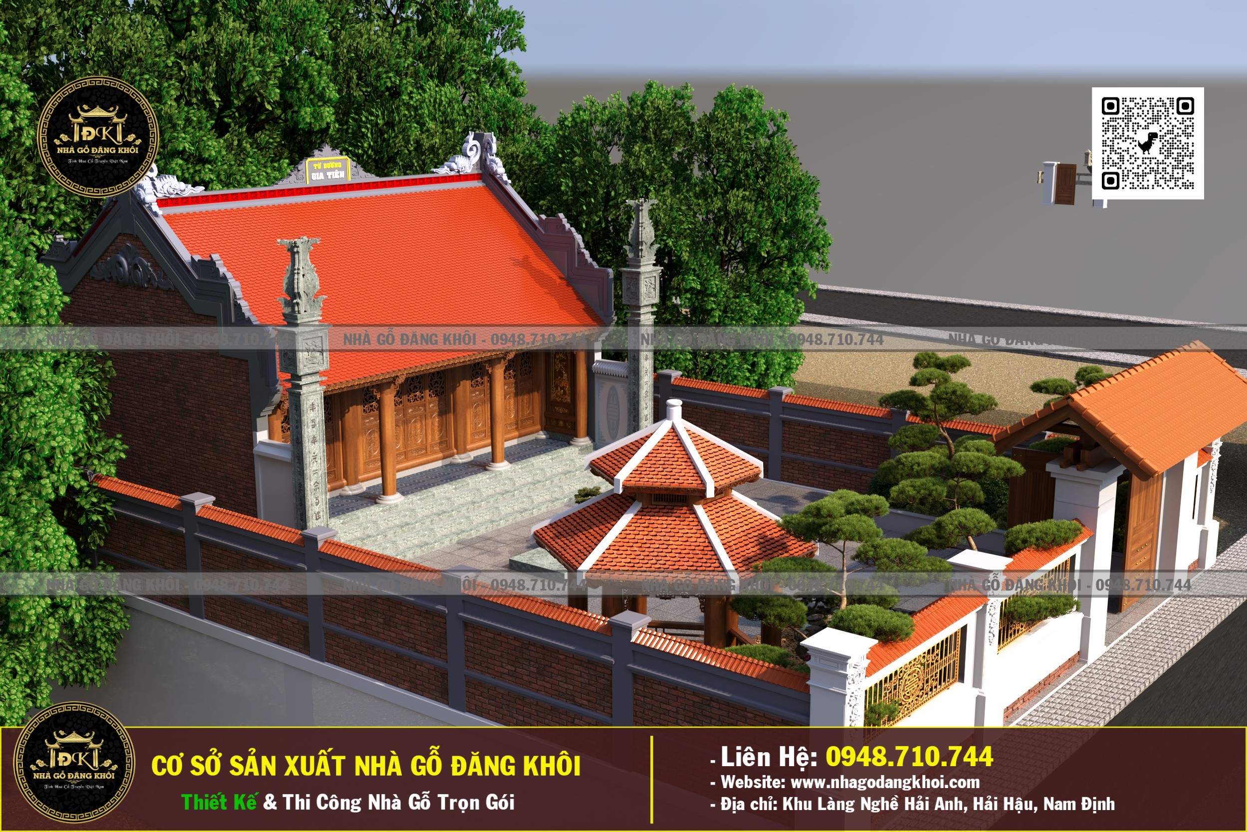 Ảnh Thiết Kế Nhà Gỗ 3 Gian Lim Nam Phi Vĩnh Phúc Nhà Gỗ Đăng Khôi 4