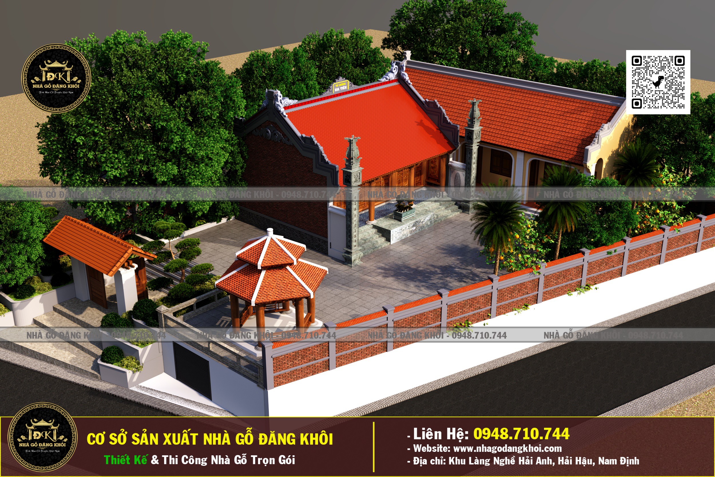 Ảnh Thiết Kế Nhà Gỗ 3 Gian Lim Nam Phi Tại Hà Nội 3