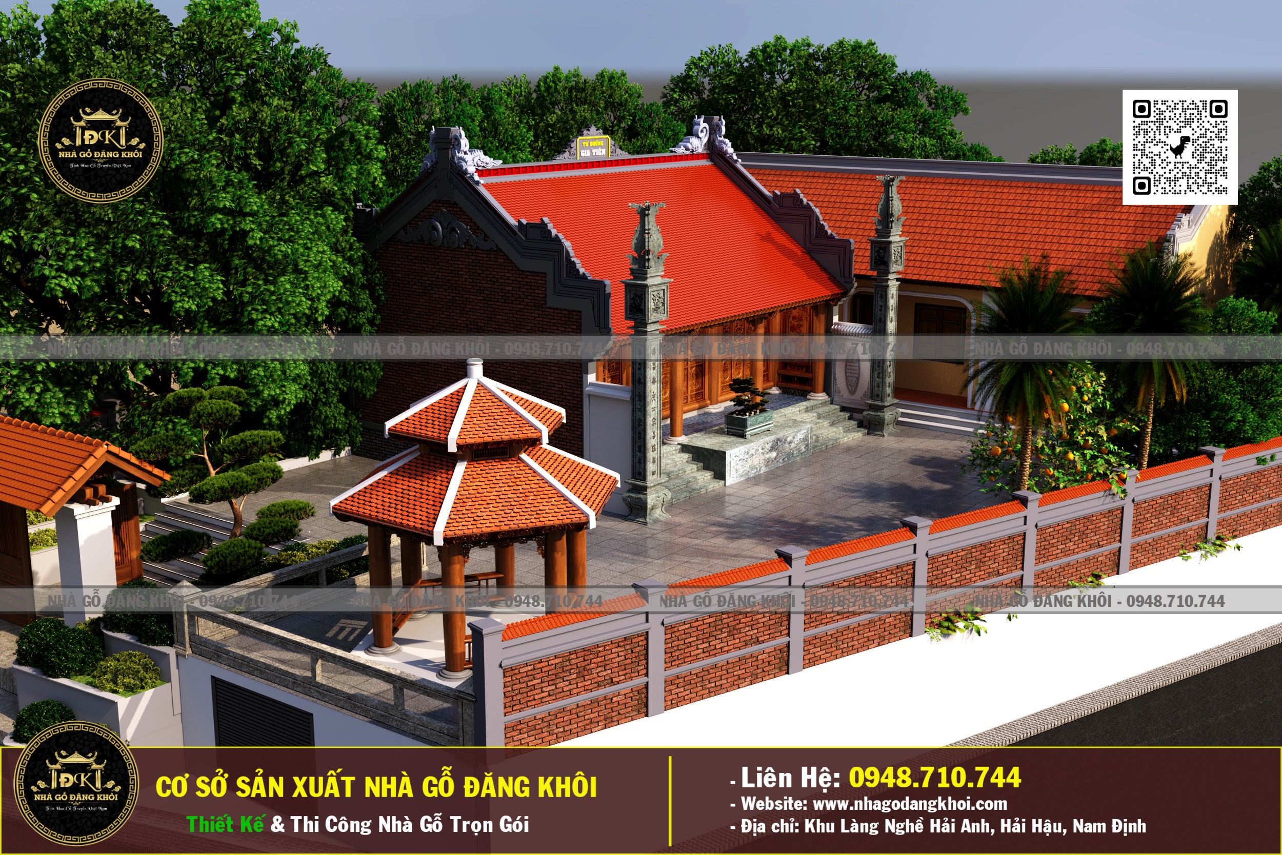 Ảnh Thiết Kế Nhà Gỗ 3 Gian Lim Nam Phi Tại Hà Nội 4