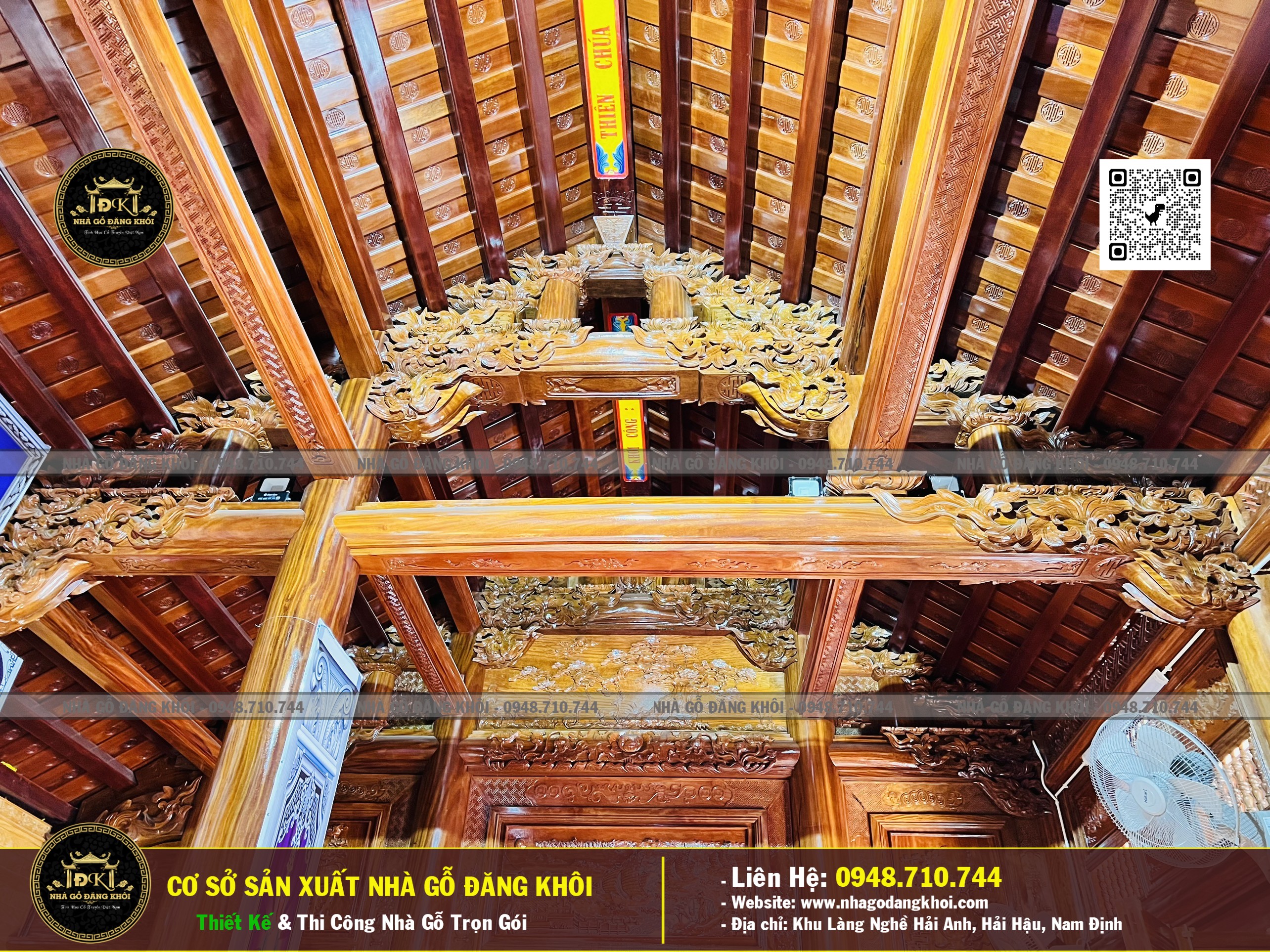 Ảnh Nội Thất Nhà Gỗ 5 Gian Lim Nam Phi - Nhà Gỗ Đăng Khôi 5