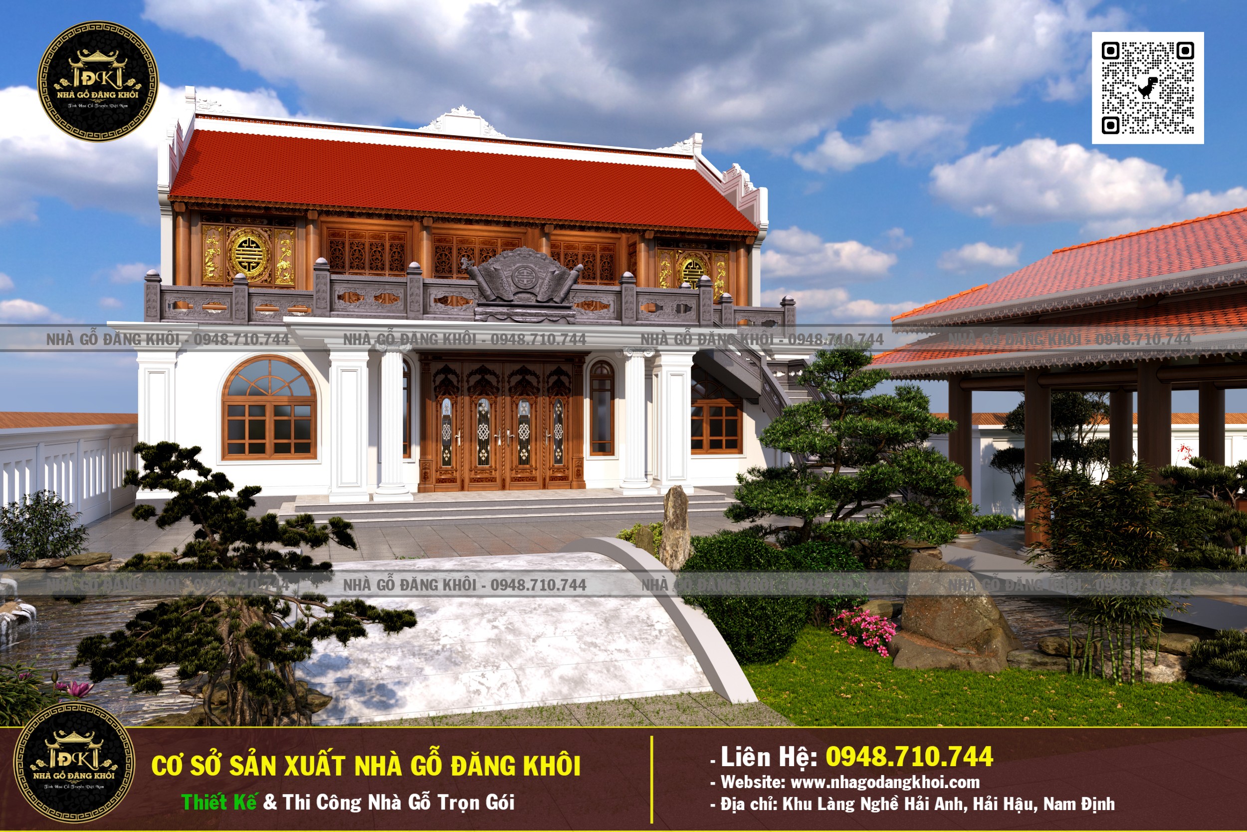Ảnh Nhà Gỗ 5 Gian 2 Tầng Căm Xe Lào - Nhà Gỗ Đăng Khôi! 6