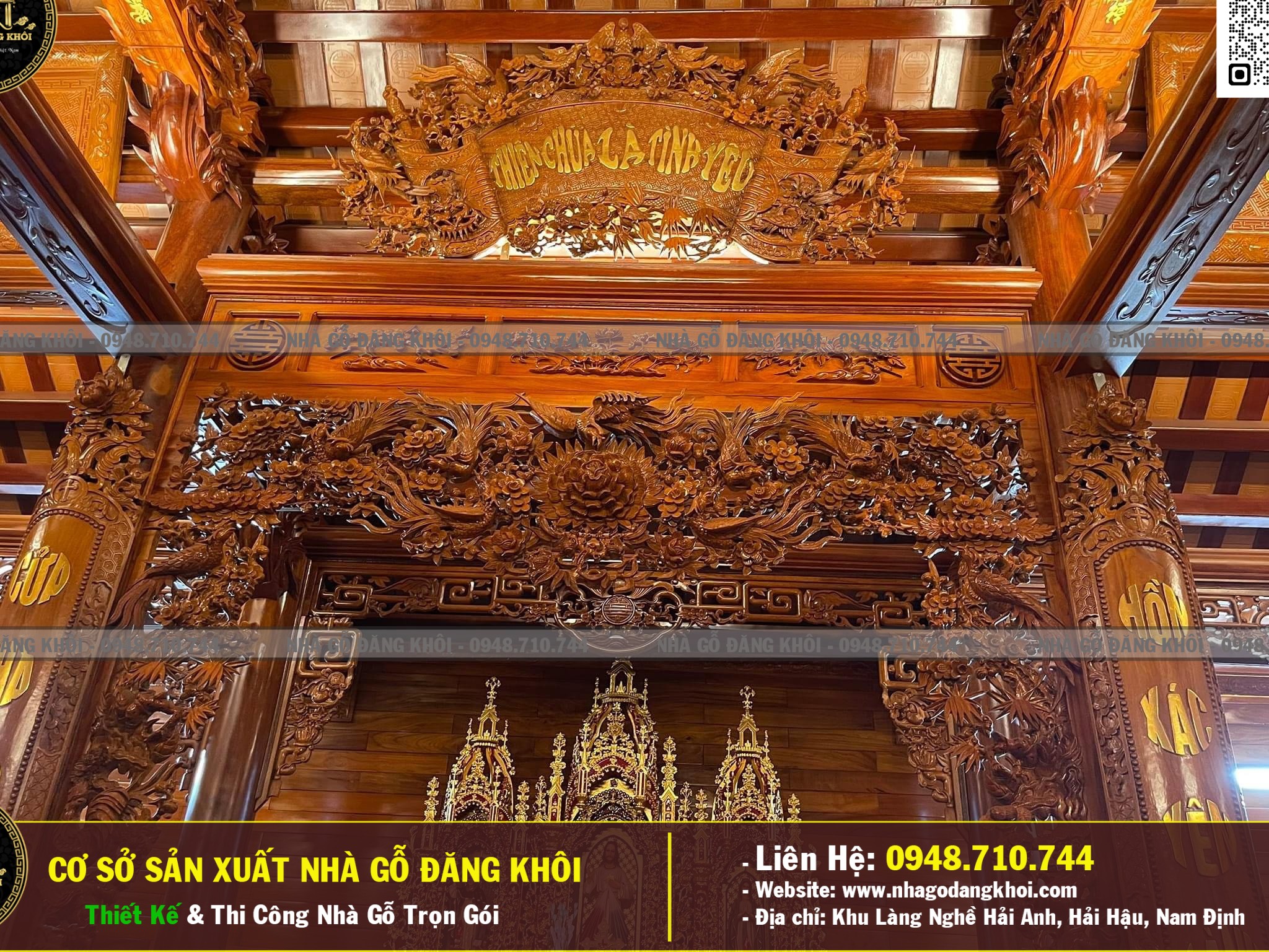 Ảnh Nội Thất Nhà Gỗ 5 Gian Lim Nam Phi Nam Định - Nhà Gỗ Đăng Khôi 3