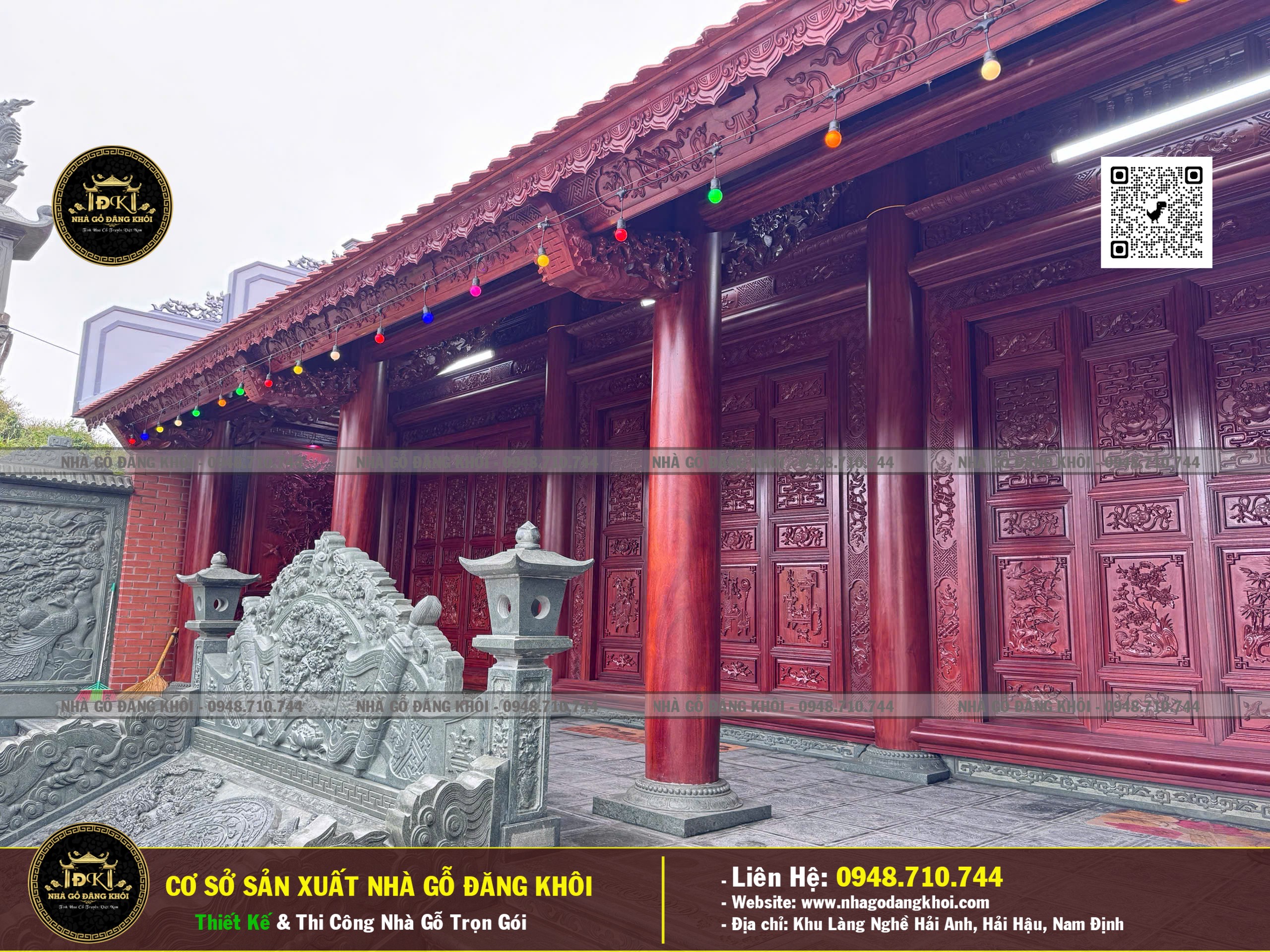 Ảnh Nhà Gỗ 3 Gian 1 Hậu Cung ,Từ Đường Họ Phan Làng Nguyễn Thái Bình 1