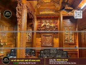 Nội Thất Nhà Gỗ 3 Gian Nhà Gỗ Đăng Khôi Thi Công Tại Hà Nội